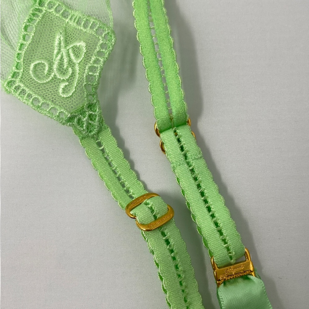 Agent Provocateur Casper Mint Green Suspender AP4 Large NWT - Picture 7 of 10
